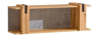 Hängendes Wandregal für Wohnzimmer 100 cm Lofter LO8 Concrete Millenium Oak Wotan