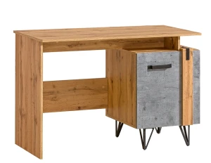 Computertisch mit Schrank 120 cm Lofter LO9 Concrete Millenium Oak Wotan
