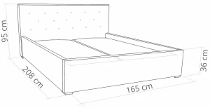 Polsterbett 160x200 Star Weiß