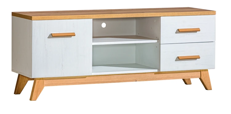 RTV Schrank für TV 135 cm Sven SV5 Nash Eiche/Andersen Kiefer