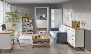 Schreibtisch für Jugendzimmer 140 cm Sven SV12 Nash Eiche/Kiefer Andersen