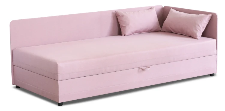 Einzelbett mit Box Hirek 80x180 Rosa