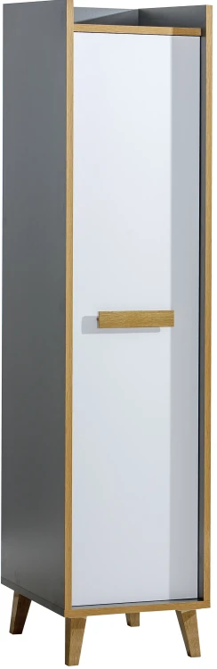 Kleiderschrank 47,3 cm für das Jugendzimmer Verso W2 Eiche Riveria/Weiß/Antrazit