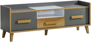 Erfrischungsschrank 160 cm für Jugendraum Verso W7 Riveria Eiche/Weiß/Antrazit