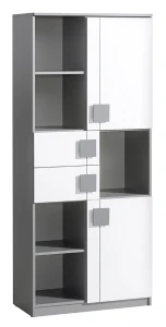 Regal 80 cm Gumi G2 Weiß/Antrazit