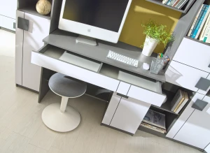 Schreibtisch 110 cm Gumi G6 Weiß/Antrazit