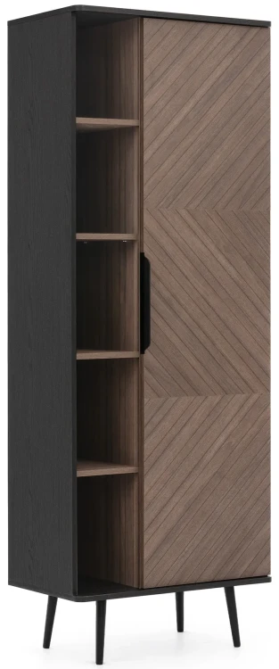 Bücherregal 70 cm Pinelli PN-03 Schwarz Graphit/Kapitäne Deck