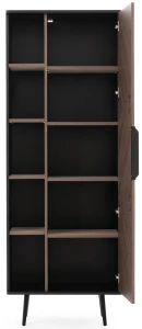 Bücherregal 70 cm Pinelli PN-03 Schwarz Graphit/Kapitäne Deck