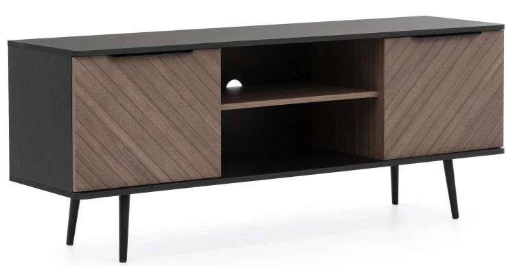 RTV Schrank für Wohnzimmer 150 cm Pinelli PN-04 Black Graphite/Captains Deck
