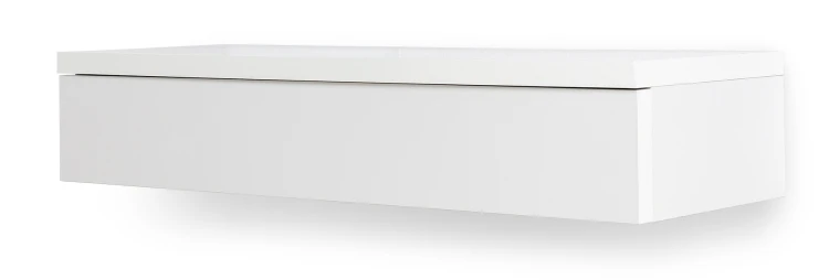 Hängender Schminktisch 100 cm Navene NV-02 Weiß Glanz/Matt