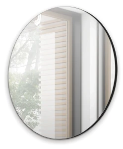 Runder Spiegel für Schminktisch 70 cm Navene NV-01 Schwarz Matt