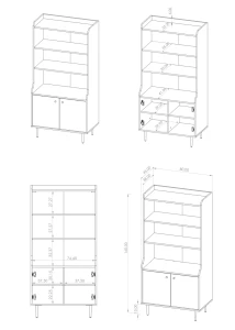 Bücherregal Vasina VS06 für das Wohnzimmer  Brandy Castello