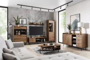 Vitrine Vasina VS09 für das Wohnzimmer mit LED Brandy Castello