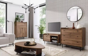 Vitrine Vasina VS10 für das Wohnzimmer mit LED Brandy Castello