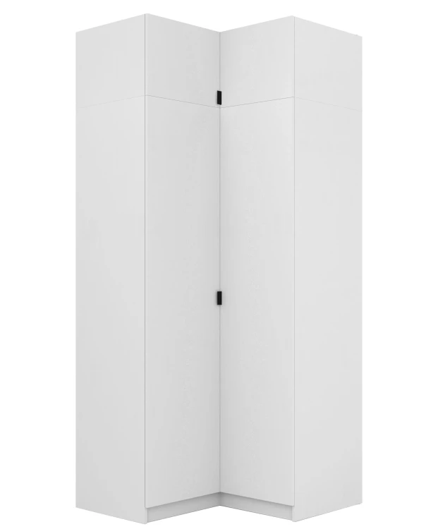 Eckschrank mit Verlängerung 50 cm für Modulschrank FOXEN Weiß