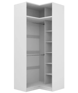 Eckschrank mit Verlängerung 50 cm für Modulschrank FOXEN Weiß