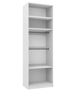 Kleiderschrank mit offenem Oberteil 80 cm für den modularen Kleiderschrank FOXEN Weiß