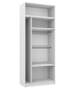 Kleiderschrank mit offenem Oberteil 100 cm für den modularen Kleiderschrank FOXEN Weiß