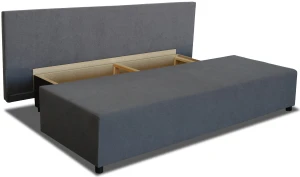 Sofa mit Schlaffunktion und Staukasten TANIA 2 Graphit