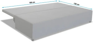 Sofa mit Schlaffunktion und Staufach TANIA 2 Grau