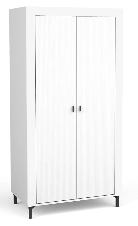 Schlafzimmerschrank Mossa MO1 Weiß/Whiskyeiche