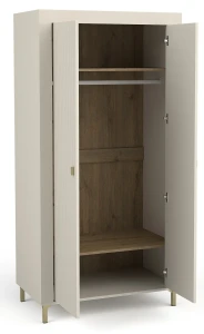 Schlafzimmerschrank Mossa MO1 Cashmere/Whiskyeiche