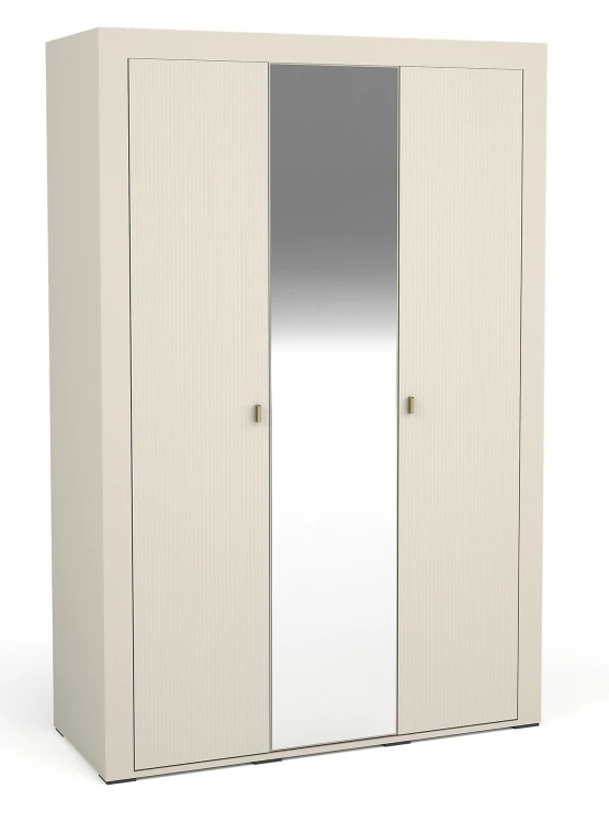 Kleiderschrank mit Spiegeln Mossa MO2 Cashmere/Whiskyeiche