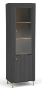 Wohnzimmerschrank Mossa MO3 Schwarz/Whiskyeiche