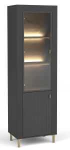 Wohnzimmerschrank Mossa MO3 Schwarz/Whiskyeiche