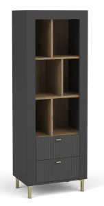 Bücherregal Mossa MO4 Schwarz/Whiskyeiche