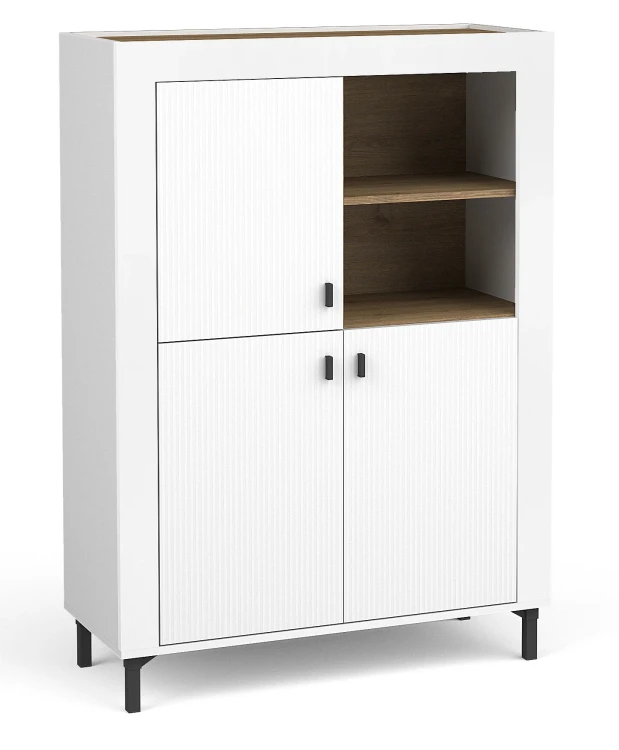Kommode für das Wohnzimmer Mossa MO5 Weiß/Whiskyeiche