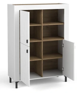 Kommode für das Wohnzimmer Mossa MO5 Weiß/Whiskyeiche