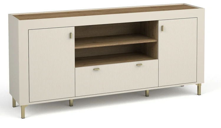 Wohnzimmerkommode Mossa MO7 Cashmere/Whiskyeiche