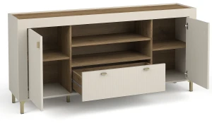 Wohnzimmerkommode Mossa MO7 Cashmere/Whiskyeiche