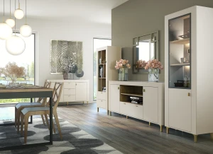 Wohnzimmerkommode Mossa MO7 Cashmere/Whiskyeiche