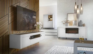 TV-Schrank Mossa MO8 Weiß/Whiskyeiche