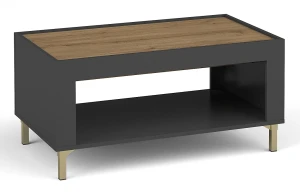 Wohnzimmer Couchtisch Mossa MO9 Schwarz/Whiskyeiche