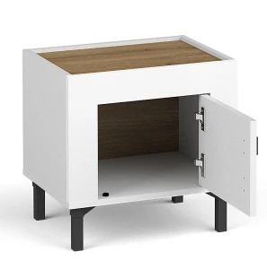 Schlafzimmer Nachttisch Mossa MO11 Weiß/Whiskyeiche