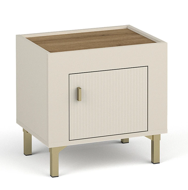 Schlafzimmer Nachttisch Mossa MO11 Cashmere/Whiskyeiche