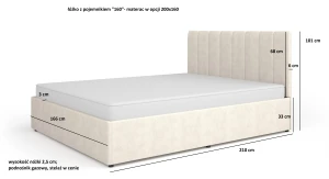 Doppelbett 160x200 Mossa MO12 Grau