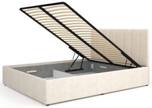 Doppelbett mit Matratze 160x200 Mossa MO12 Creme