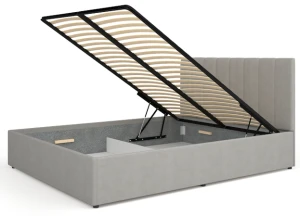 Doppelbett mit Matratze 160x200 Mossa MO12 Grau