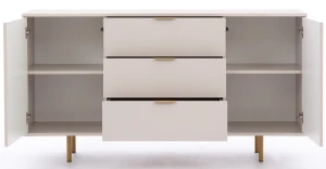 Kommode für das Wohnzimmer Nubia K2D3SZ Schwarz matt