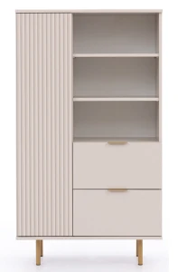 Bücherregal für das Wohnzimmer Nubia R1D2SZ Cashmere