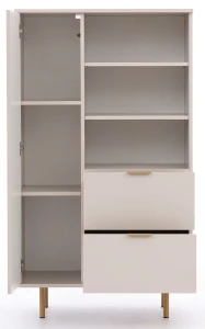 Bücherregal für das Wohnzimmer Nubia R1D2SZ Schwarz matt