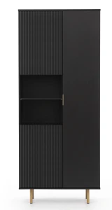 Bücherregal für das Wohnzimmer Nubia R3D Schwarz matt