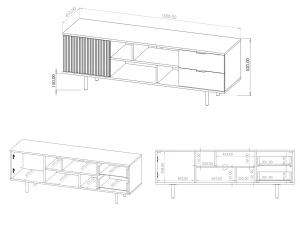 TV-Schrank Nubia Schwarz matt
