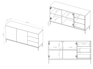 Kommode für das Wohnzimmer Querty Weiß