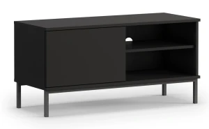 TV-Schrank für das Wohnzimmer mit 1 Tür Querty Schwarz