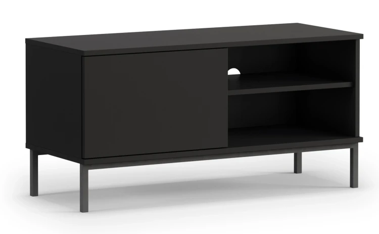 TV-Schrank für das Wohnzimmer mit 1 Tür Querty Schwarz